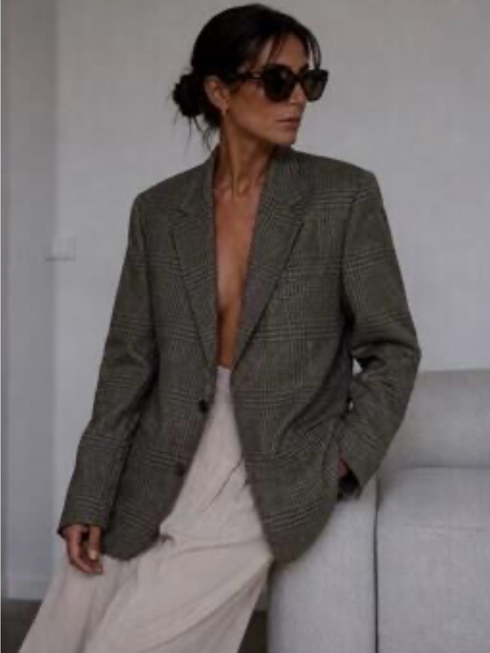 Vintage Yves Saint Laurent Checked Blazer 🩶